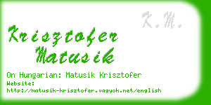 krisztofer matusik business card